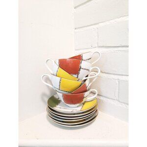 Vintage Yamato Tea Cup Set: Japanese MCM Zen Decor, Made in Japan